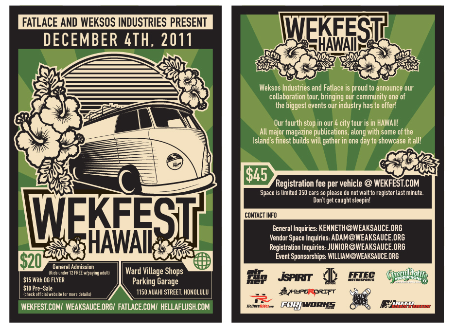 Weksos Fatlace very selective car show sponsors and awards
