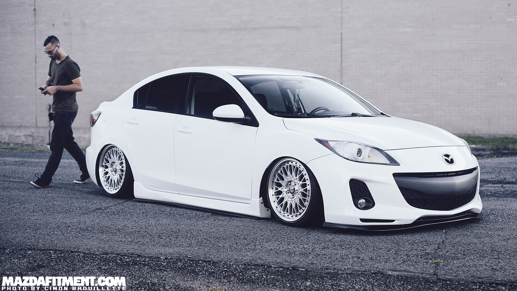 White Mazda 3 Hatchback Modified