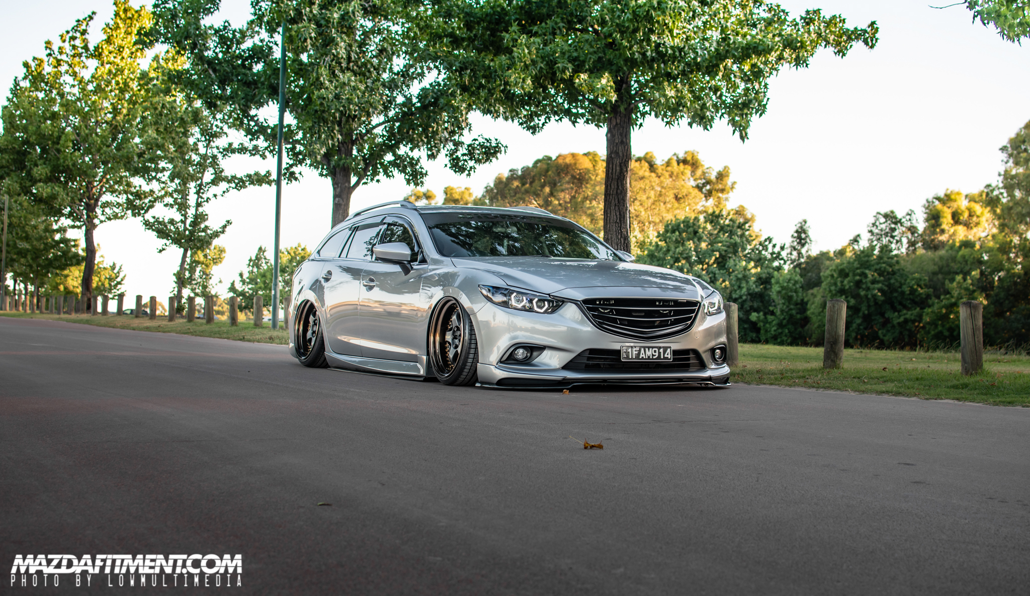 Slammed Silver Mazda 6